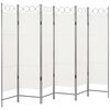 vidaXL 6-Panel Room Divider White 240x180 cm