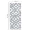 vidaXL Runner Rug BCF Grey and White 100x300 cm