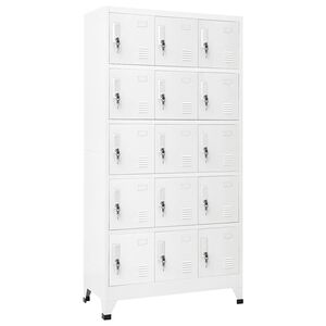 vidaXL Locker Cabinet Light Grey 90x40x180 cm Steel