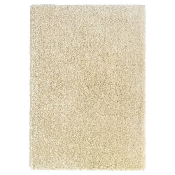 vidaXL High Pile Shaggy Rug Beige 140x200 cm 50 mm