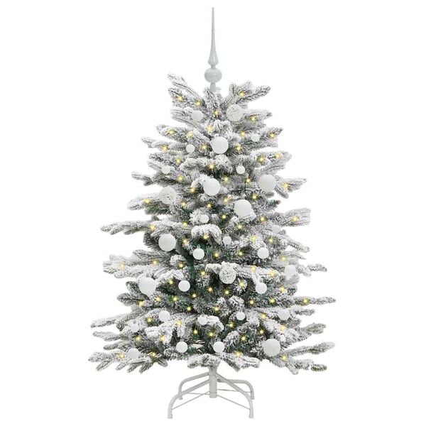 vidaXL Artificial Hinged Christmas Tree White 120 cm PE and PVC