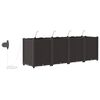 vidaXL Garden Planter 4 pcs Brown Steel