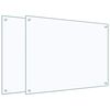 vidaXL Kitchen Backsplashes 2 pcs Transparent 80x60 cm Tempered Glass