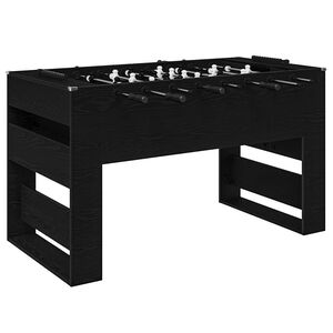 vidaXL Foosball Table Black Oak 146.5 x 74 x 85 cm Engineered Wood