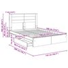 vidaXL Storage Bed with Drawer Sonoma Oak 140 x 190 cm Engineered Wood