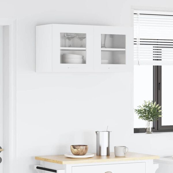 vidaXL Hanging Cabinet with Door White 80 x 31 x 40 cm Engineered Wood