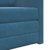 vidaXL Sofa Bed Blue 74 x 77 x 81 cm Velvet
