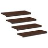 vidaXL Stair Treads 4 pcs 80 x 30 x 2 cm Dark Brown Solid Beech Wood