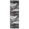 vidaXL Rug Runner LESAKA Black and Gold 80 x 100 cm Diamond Velvet