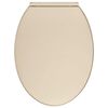 vidaXL Soft-Close Toilet Seat Beige Oval