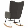 vidaXL Rocking Chair Dark Grey Sherpa Fabric