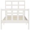 vidaXL Bed Frame without Mattress White 90x190 cm Single Solid Wood Pine