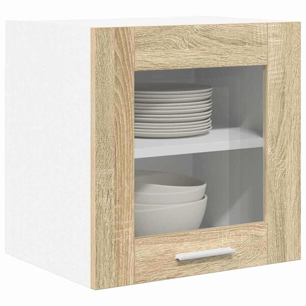 vidaXL Hanging Cabinet with Storage 2 pcs Sonoma Oak 40 x 31 x 40 cm