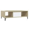 vidaXL Coffee Table White and Sonoma Oak 103.5x60x35 cm Engineered Wood