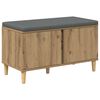 vidaXL Shoe Bench with Cushion Artisan Oak 80 x 38 x 46 cm