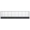 vidaXL Aviary with Extension Silver 834.5x107x212 cm Steel