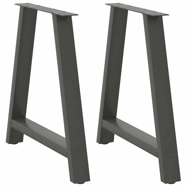 vidaXL Dining Table Legs A-Shaped 2 pcs Anthracite 80x(72-73) cm Steel