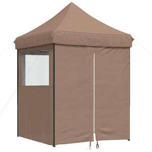 vidaXL Party Tent Brown Oxford Fabric