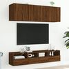 vidaXL 5 Piece TV Wall Units Brown Oak Engineered Wood
