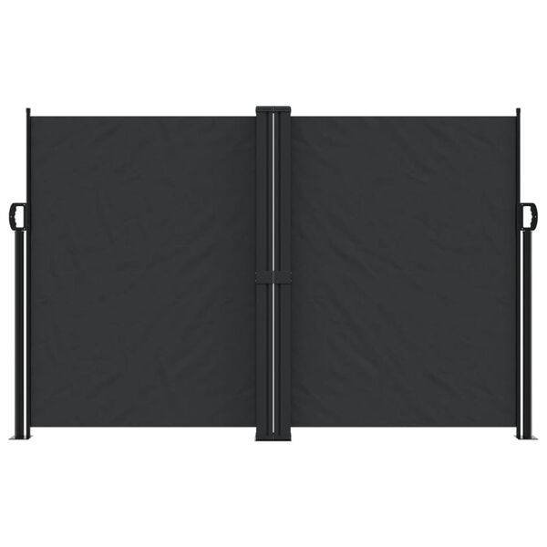 vidaXL Retractable Side Awning Black 160x1200 cm