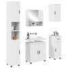 vidaXL Bathroom Furniture Set 5 pcs White Engineered wood & Metal