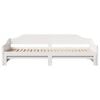 vidaXL Daybed with Trundle without Mattress White 90x190 cm Single Solid Wood