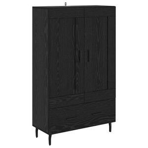 vidaXL Highboard Black Oak 69.5 x 31 x 115 cm Engineered Wood