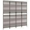 vidaXL Room Divider 4 Panels Brown Poly Rattan