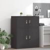 vidaXL Storage Cabinet Black 90 x 40 x 40 cm Cold-Rolled Steel