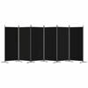 vidaXL 6-Panel Room Divider Black 520x180 cm Fabric