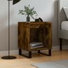 vidaXL Bedside Cabinet Smoked Oak 40x35x50 cm Engineered Wood