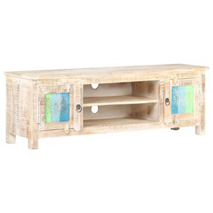 vidaXL Tv Cabinet | Whitewashed Acacia | Solid Acacia Wood | Medium | TV Cabinet