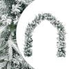 vidaXL Christmas Garland Green and White 270 cm PVC and PE