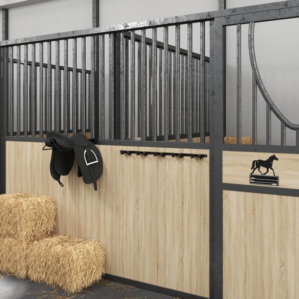 vidaXL Bridle Hanger for 5 Bridles Black Iron