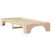 vidaXL Bed Frame Natural 100 x 200 cm Solid Pine Wood