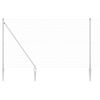 vidaXL Fence with Post Silver 1.5 x 10 m Steel