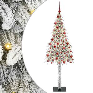 vidaXL Christmas Tree with 300 LEDs White 180 cm PE and Steel