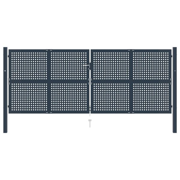 vidaXL Fence Gate Anthracite 404x150 cm Steel