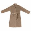 vidaXL Bathrobe without Hood Camel XXL Flannel