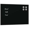 vidaXL Wall-mounted Magnetic Board Black 30x20 cm Tempered Glass