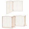 vidaXL Dog Gate with Door Foldable 6 Panels 480 cm Poplar Wood