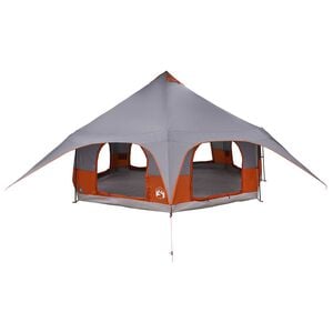 vidaXL Family Tent Grey and Orange 10-Person