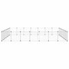 vidaXL 28-Panel Pet Cage with Door Black 35x35 cm Steel