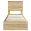 vidaXL Storage Bed with Drawer Sonoma Oak 75 x 190 cm Engineered Wood