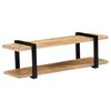 vidaXL Tv Cabinet | Brown | Solid mango wood with powder-coated iron
