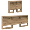 vidaXL Storage Headboard with Shelf Artisan Oak 75 cm Engineered Wood