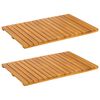 vidaXL Bath Mat Plain Brown 60 x 40 cm Solid Acacia Wood