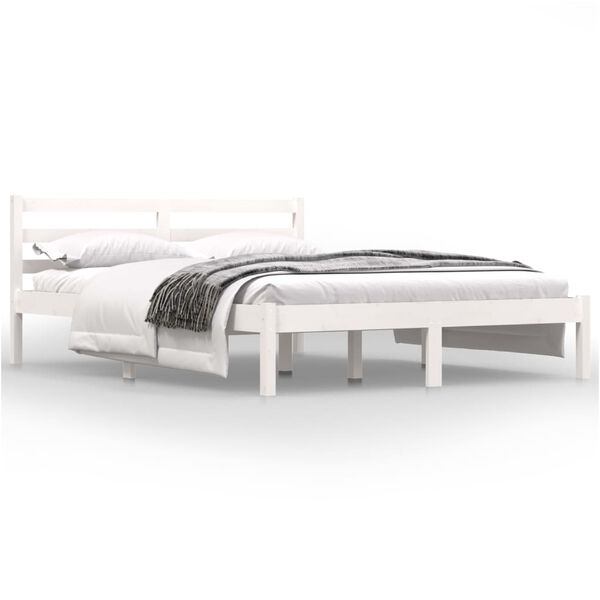 vidaXL Bed Frame without Mattress 120x190cm White Small Double