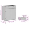 vidaXL Garden Storage Cabinet Beige 105x55x113 cm Poly Rattan