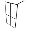 vidaXL Walk-in Shower Screen Frosted Tempered Glass 80x195 cm